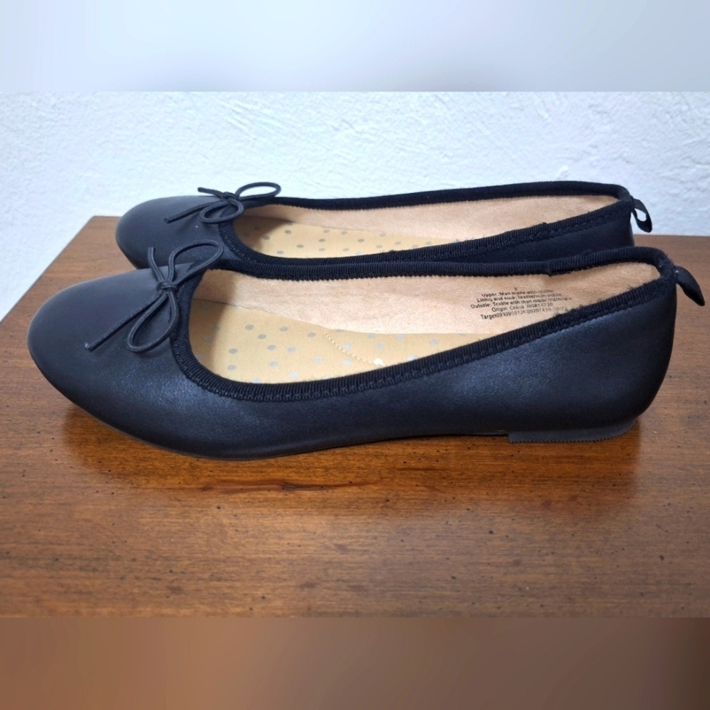 Cat & Jack Black Ballet Gilr Flats Size 3